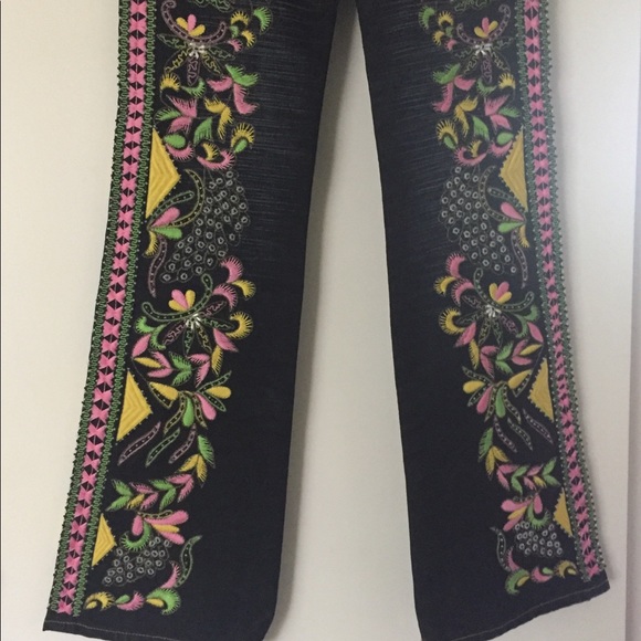 Christian LaCroix Absolutely Fabulous Fancy Decorated Denim Jeans NWOT - Picture 3 of 8